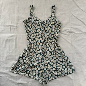 Vintage 90s Cottagecore Voltage Floral Romper Women's Medium